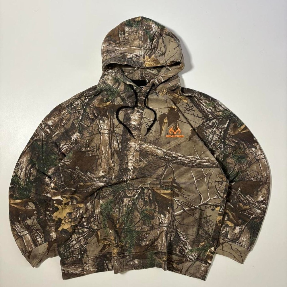 Vintage Y2k Realtree Camo Hoodie - L
